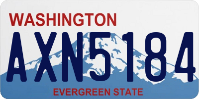WA license plate AXN5184