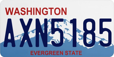 WA license plate AXN5185