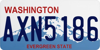 WA license plate AXN5186