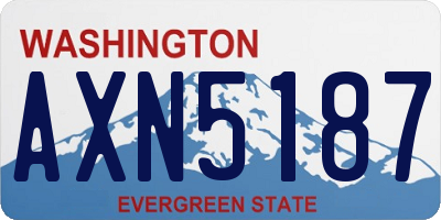WA license plate AXN5187