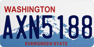 WA license plate AXN5188