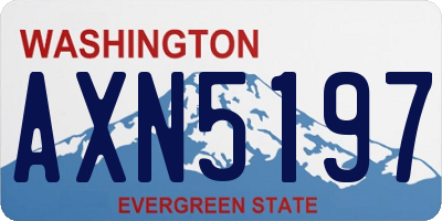 WA license plate AXN5197