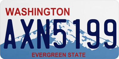 WA license plate AXN5199