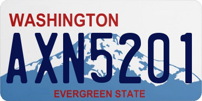 WA license plate AXN5201