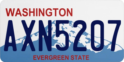WA license plate AXN5207