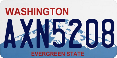 WA license plate AXN5208