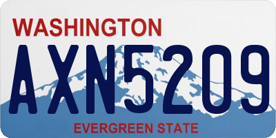 WA license plate AXN5209