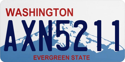 WA license plate AXN5211