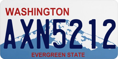 WA license plate AXN5212
