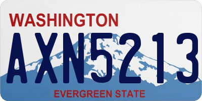 WA license plate AXN5213