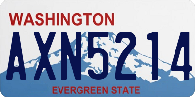 WA license plate AXN5214
