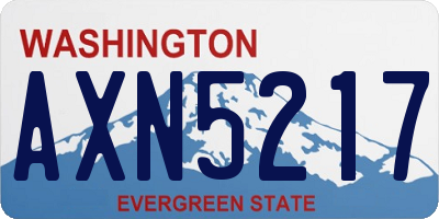 WA license plate AXN5217