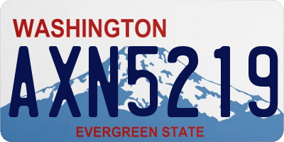 WA license plate AXN5219