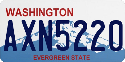 WA license plate AXN5220