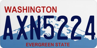 WA license plate AXN5224
