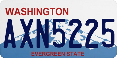 WA license plate AXN5225