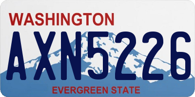 WA license plate AXN5226