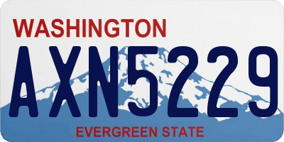 WA license plate AXN5229