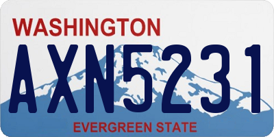 WA license plate AXN5231