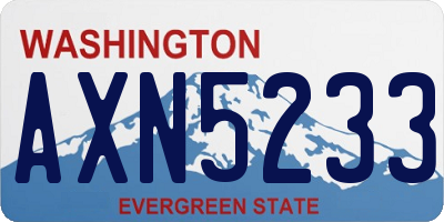 WA license plate AXN5233