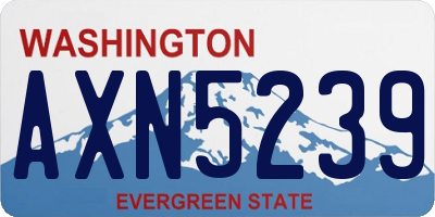 WA license plate AXN5239
