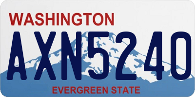 WA license plate AXN5240