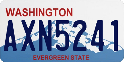WA license plate AXN5241
