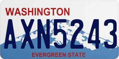 WA license plate AXN5243