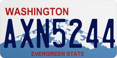 WA license plate AXN5244