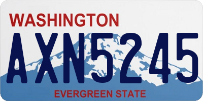 WA license plate AXN5245