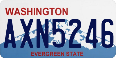 WA license plate AXN5246