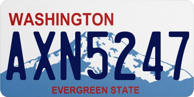 WA license plate AXN5247
