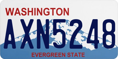 WA license plate AXN5248