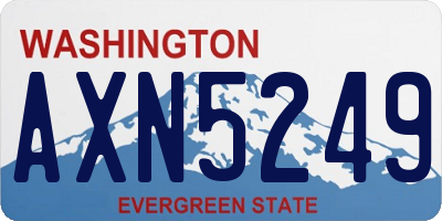 WA license plate AXN5249