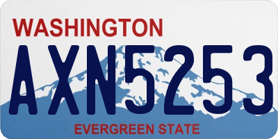 WA license plate AXN5253