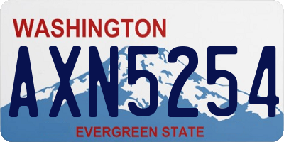 WA license plate AXN5254