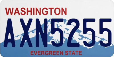WA license plate AXN5255