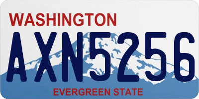 WA license plate AXN5256