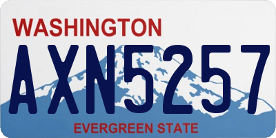 WA license plate AXN5257