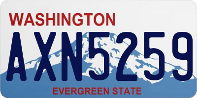 WA license plate AXN5259