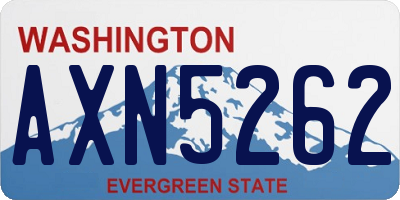 WA license plate AXN5262