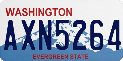WA license plate AXN5264