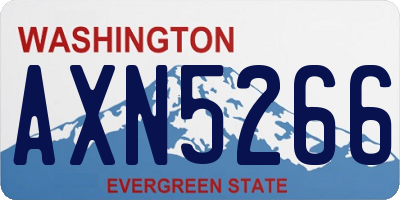 WA license plate AXN5266