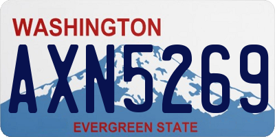 WA license plate AXN5269