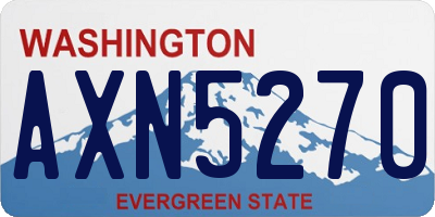 WA license plate AXN5270