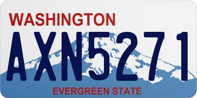 WA license plate AXN5271