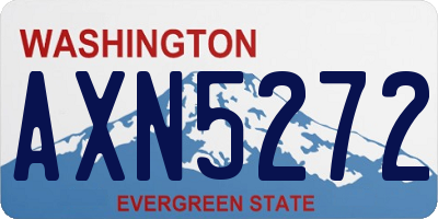 WA license plate AXN5272