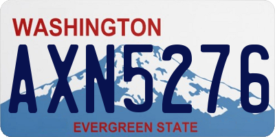 WA license plate AXN5276