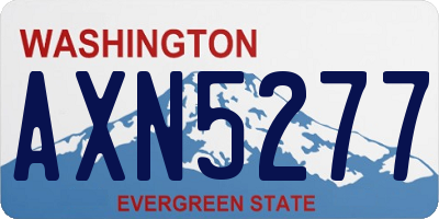 WA license plate AXN5277