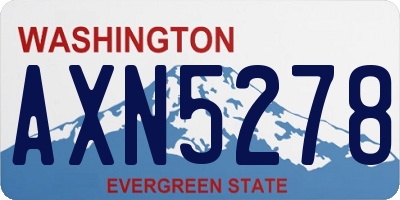 WA license plate AXN5278